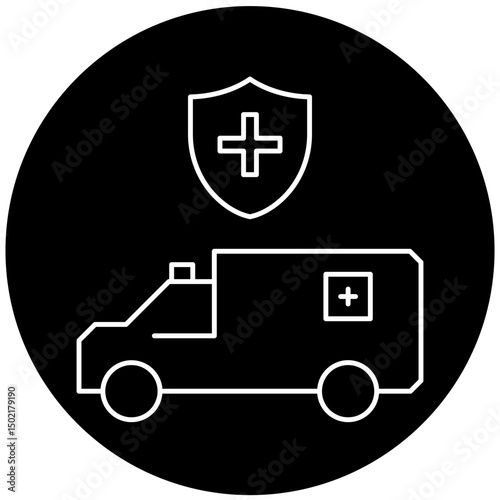 protected ambulance icon design
