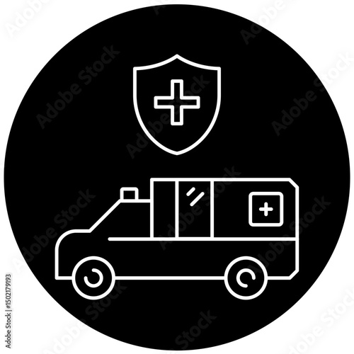 protected ambulance icon design