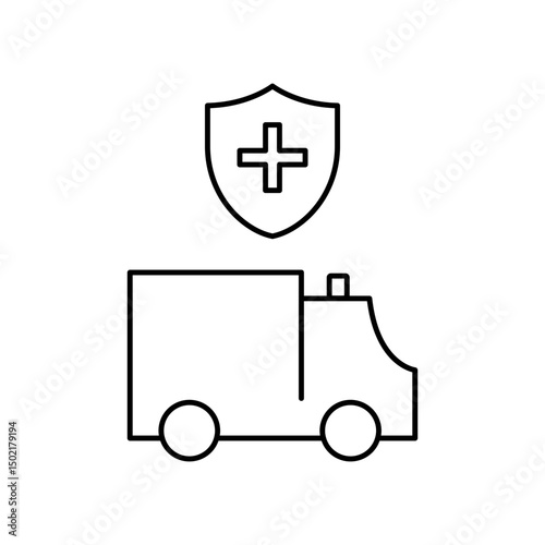 protected ambulance icon design