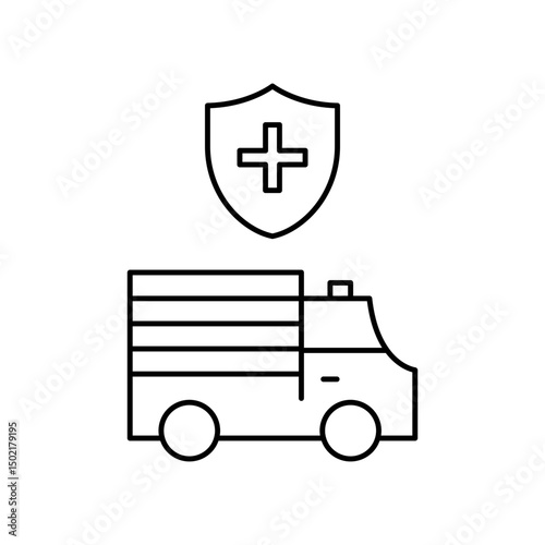 protected ambulance icon design