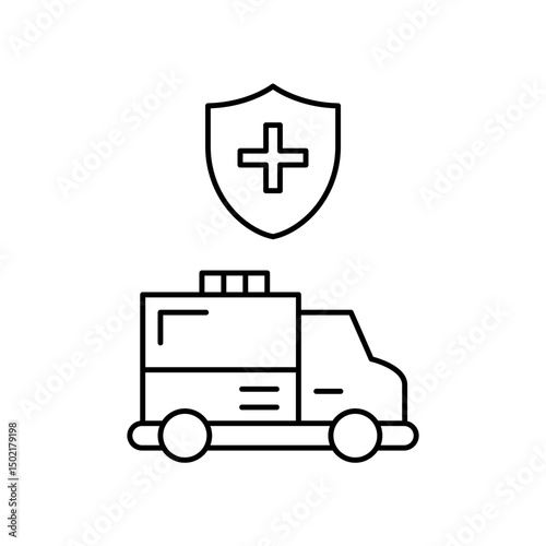 protected ambulance icon design