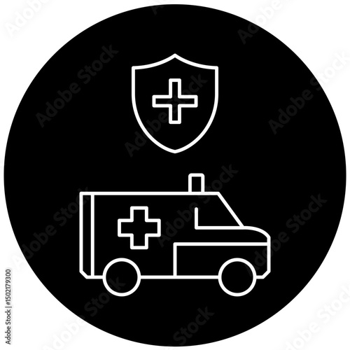 protected ambulance icon design