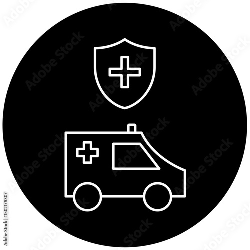 protected ambulance icon design