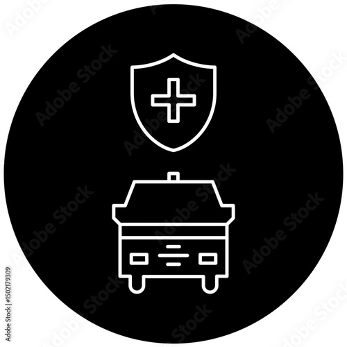 protected ambulance icon design