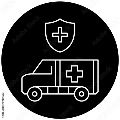 protected ambulance icon design