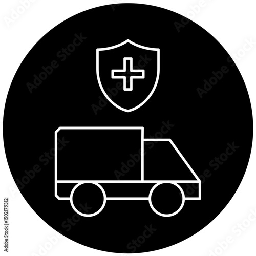 protected ambulance icon design