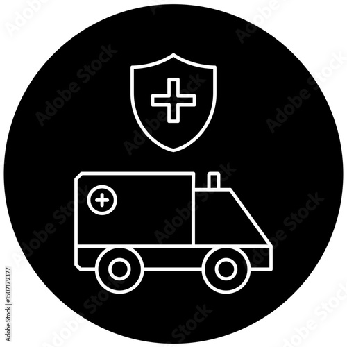 protected ambulance icon design