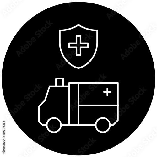 protected ambulance icon design