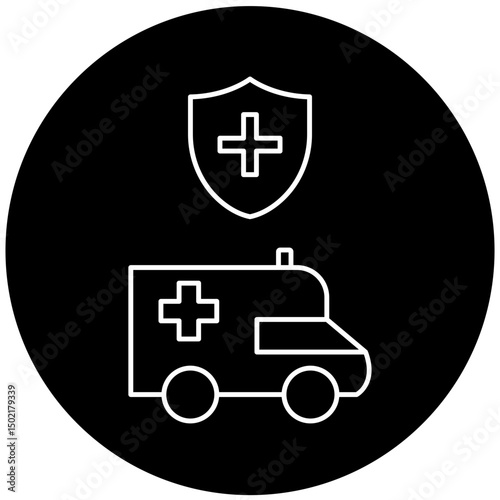 protected ambulance icon design