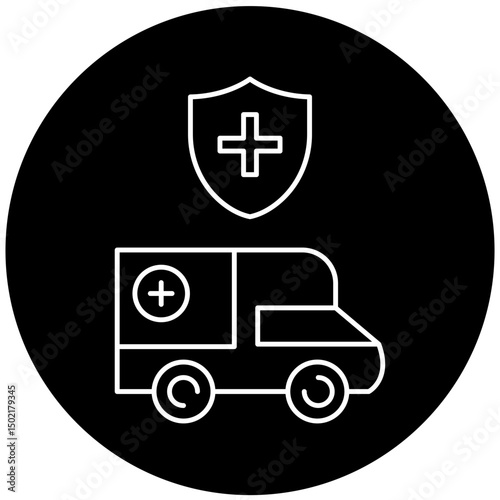 protected ambulance icon design