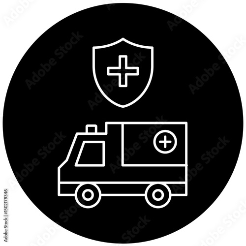 protected ambulance icon design