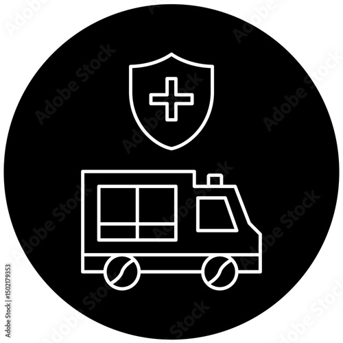 protected ambulance icon design