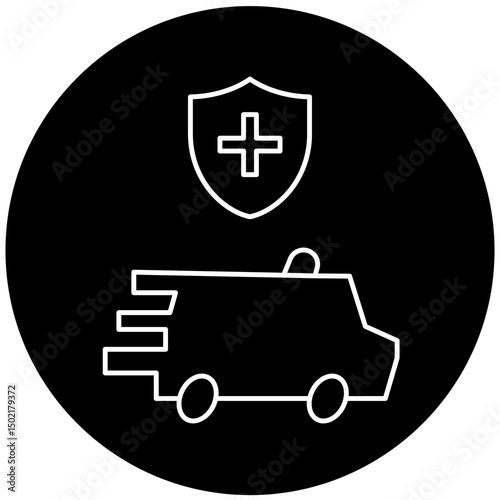 protected ambulance icon design