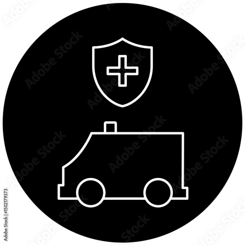 protected ambulance icon design