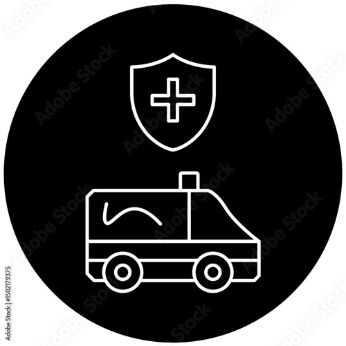 protected ambulance icon design