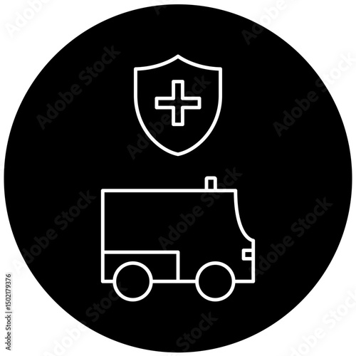 protected ambulance icon design
