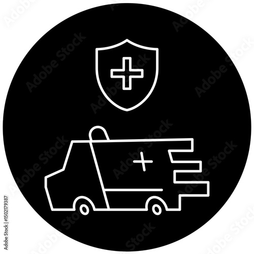 protected ambulance icon design