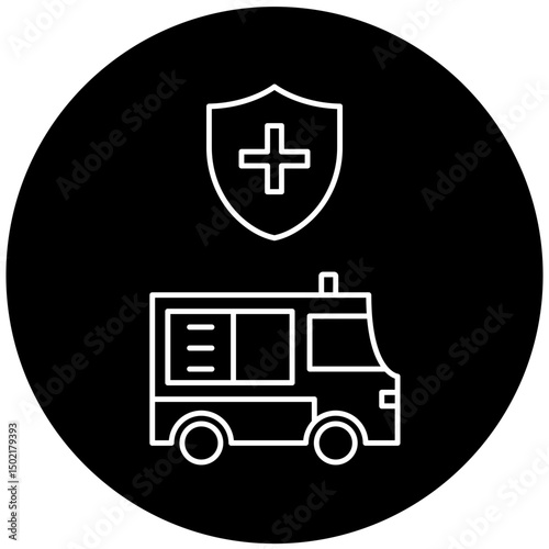 protected ambulance icon design