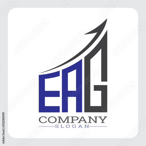 EAG Company Logo Design Growth vector, EAG Upward Arrow Business Success Logo vector, EAG Corporate Branding Logo , EAG logo design, EAG simple and modern logo, EAG business finance logo design, etc.