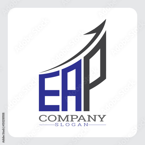 EAP Company Logo Design Growth vector, EAP Upward Arrow Business Success Logo vector, EAP Corporate Branding Logo , EAP logo design, EAP simple and modern logo, EAP business finance logo design, etc.