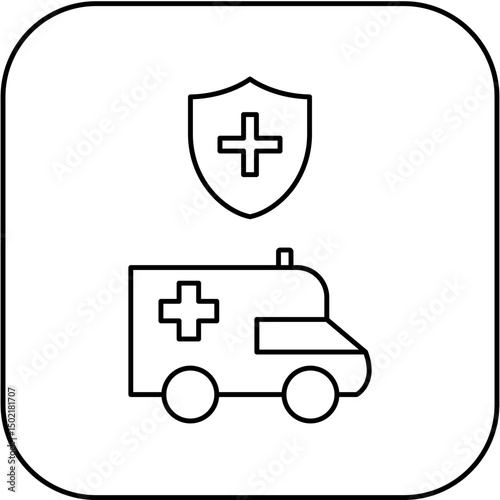 protected ambulance icon design