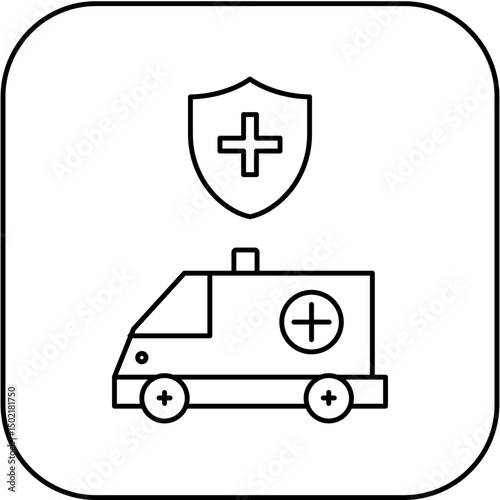 protected ambulance icon design