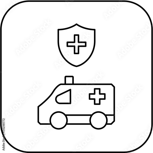 protected ambulance icon design