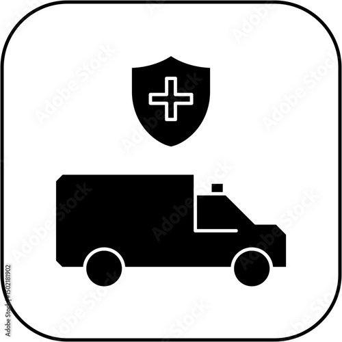 protected ambulance icon design