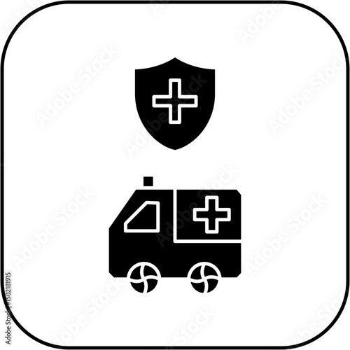 protected ambulance icon design