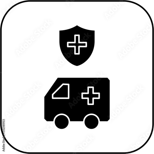 protected ambulance icon design