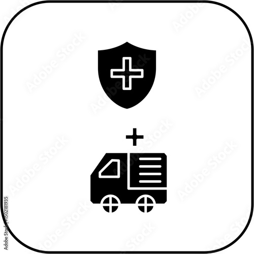 protected ambulance icon design