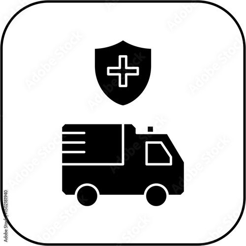 protected ambulance icon design