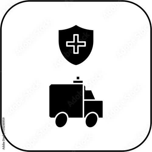 protected ambulance icon design