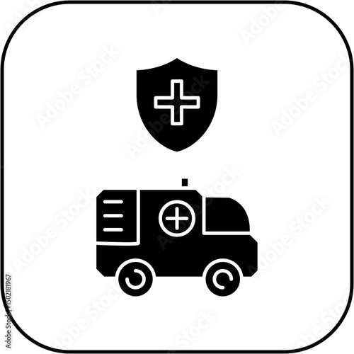 protected ambulance icon design