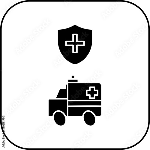 protected ambulance icon design