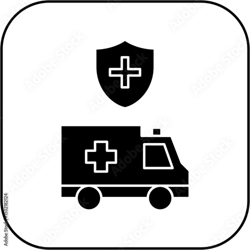 protected ambulance icon design