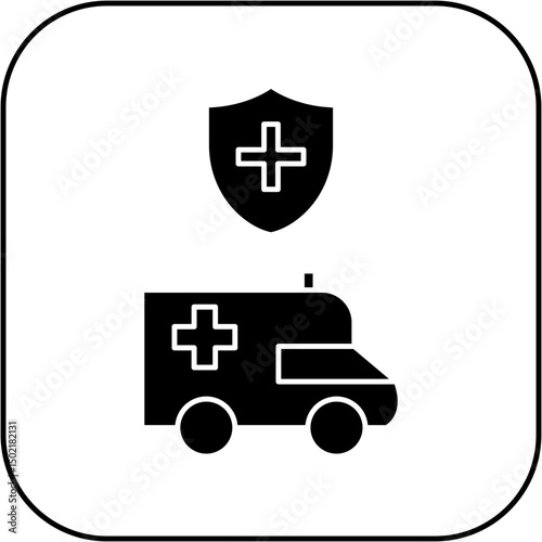 protected ambulance icon design