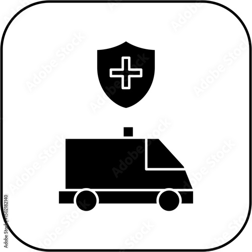 protected ambulance icon design