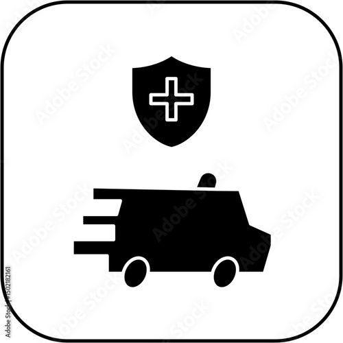 protected ambulance icon design