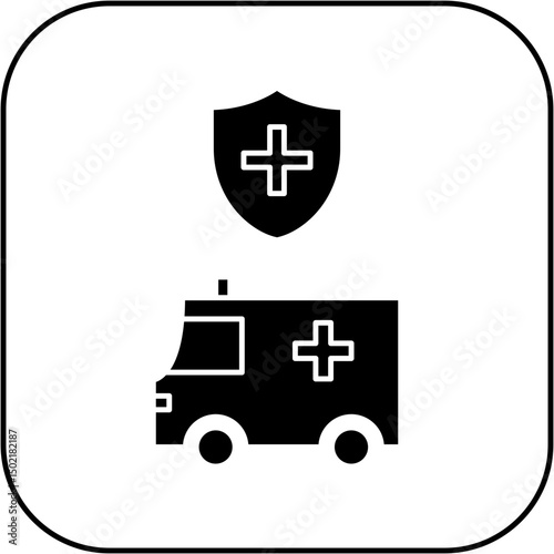 protected ambulance icon design