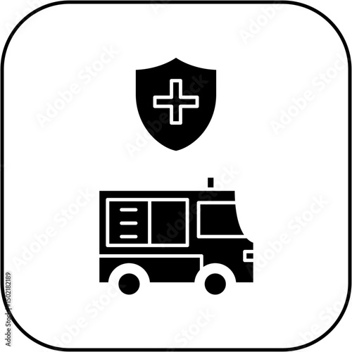protected ambulance icon design