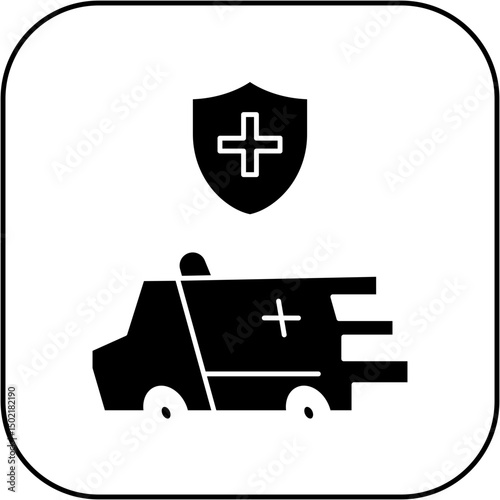 protected ambulance icon design