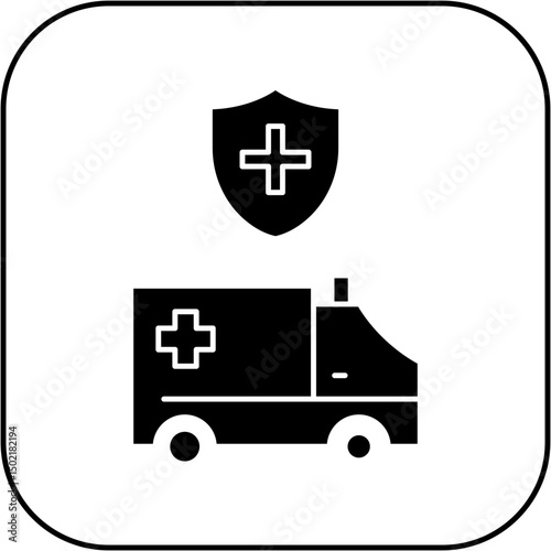 protected ambulance icon design