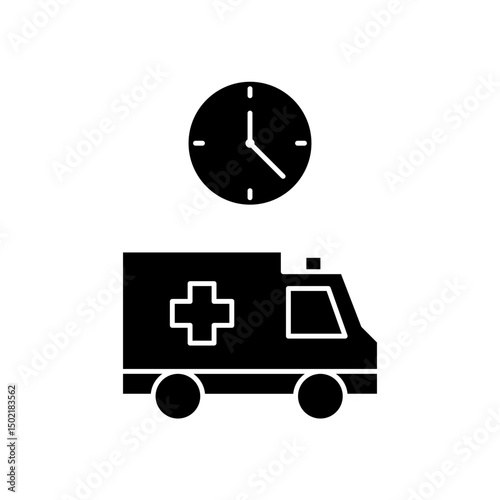  ambulance time icon design