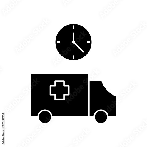  ambulance time icon design