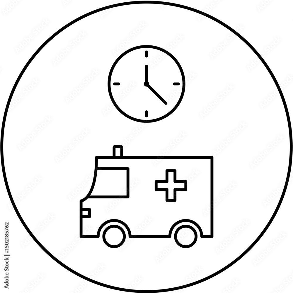 Obraz premium ambulance time icon design