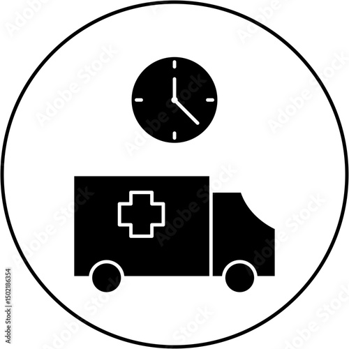  ambulance time icon design