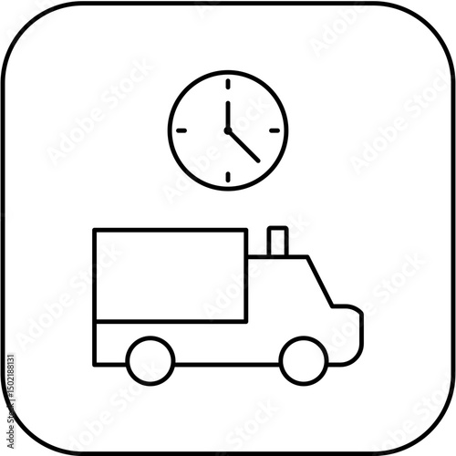 
ambulance time icon design