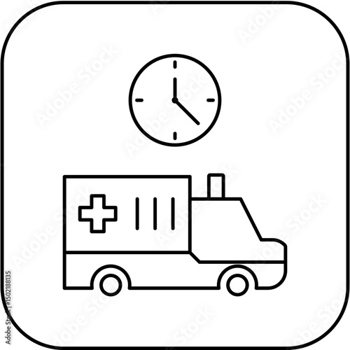 
ambulance time icon design