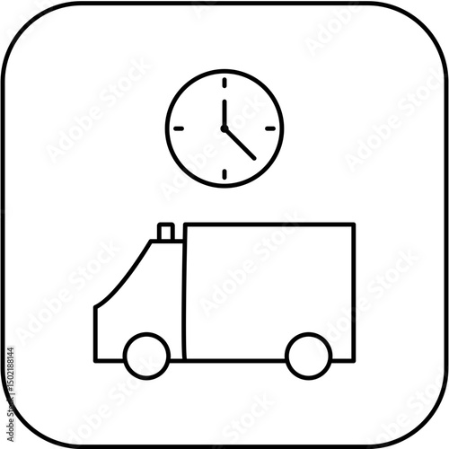 
ambulance time icon design